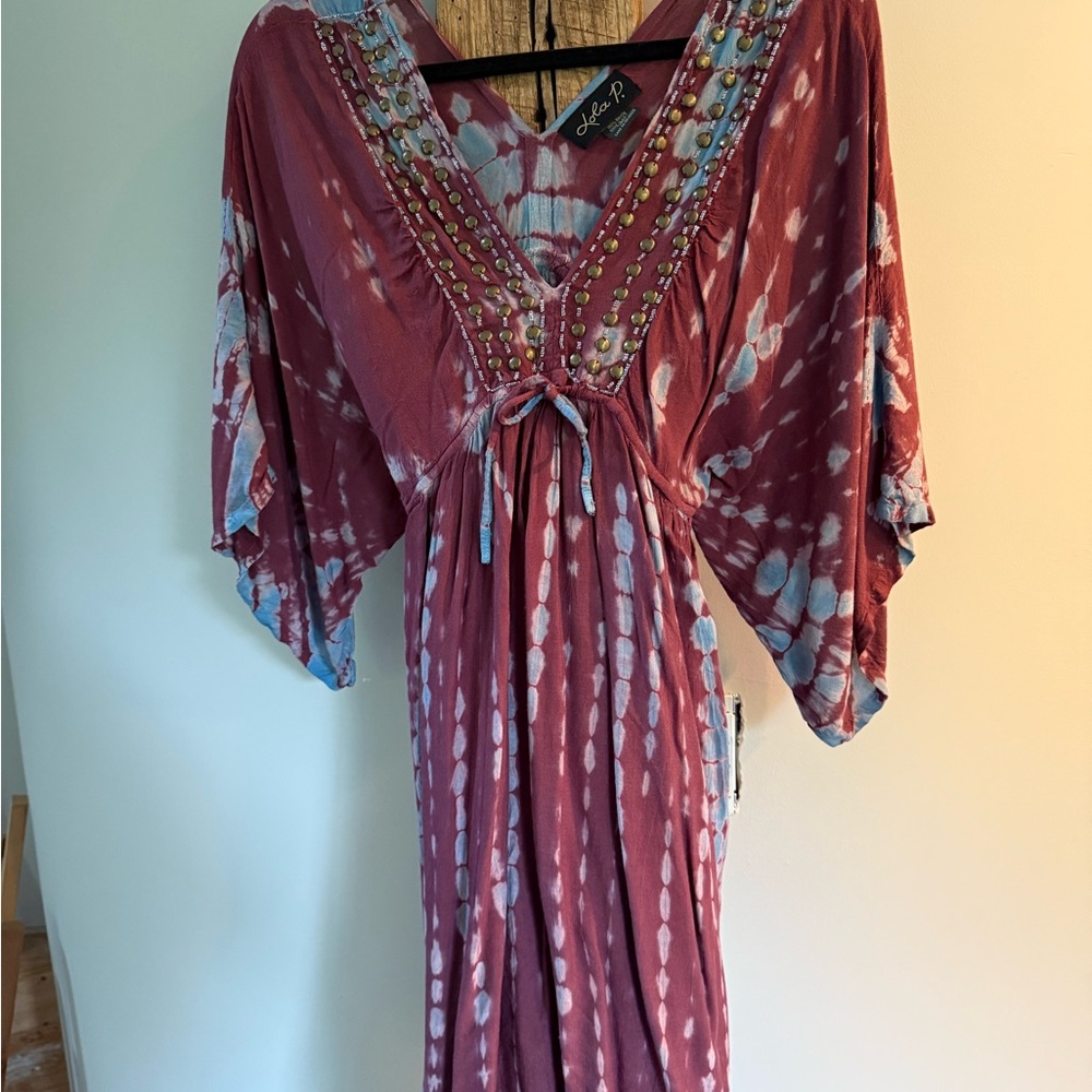 Lani Pink Tie-Dye Maxi Dress